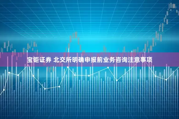 宝钜证券 北交所明确申报前业务咨询注意事项